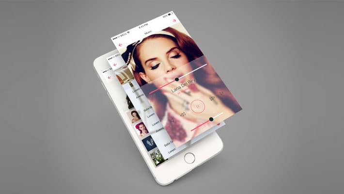 iPhone 6 App Screen PSD Mockup