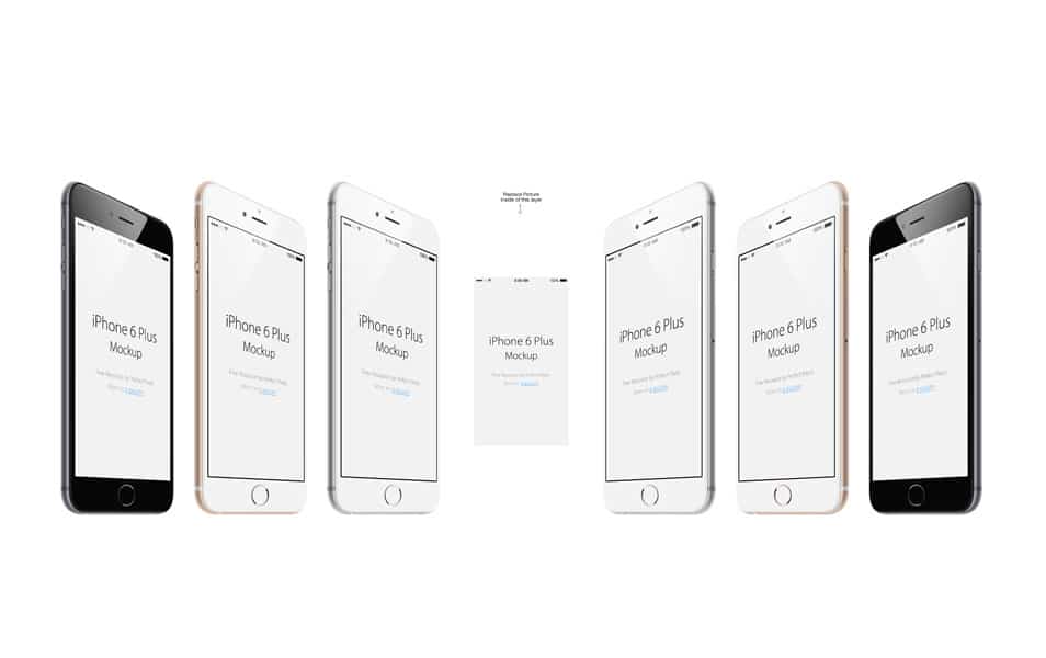iPhone 6 Plus Vector PSD Mockup