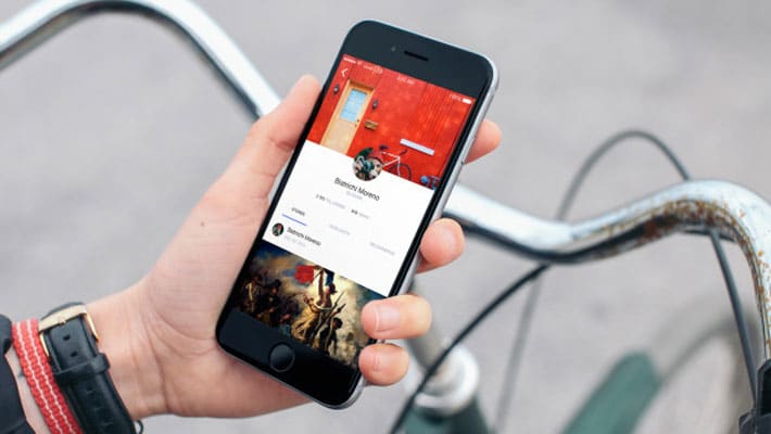 iPhone 6 Mockup on Bike