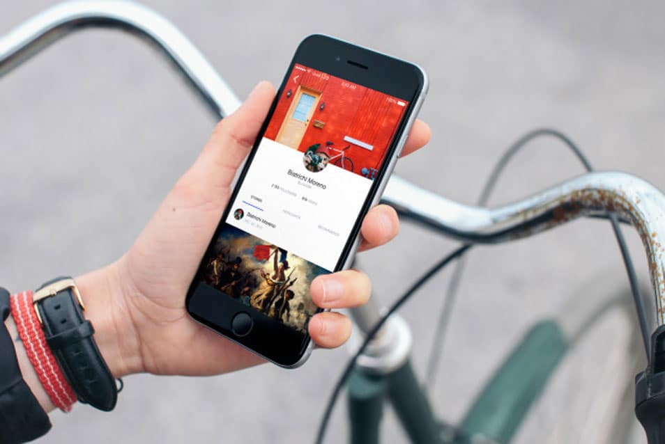 iPhone 6 Mockup on Bike