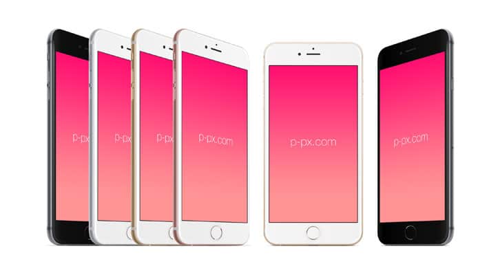 iPhone 6S Plus Vector PSD Mockup