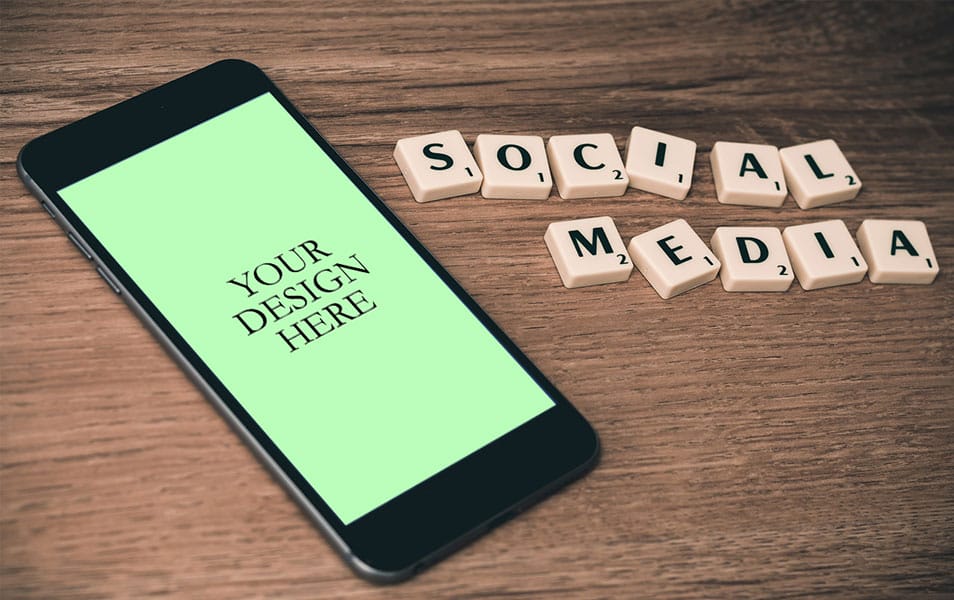 iPhone 6S Social Media Mockup