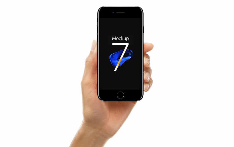 iPhone 7 (Jet Black) Mockup PSD