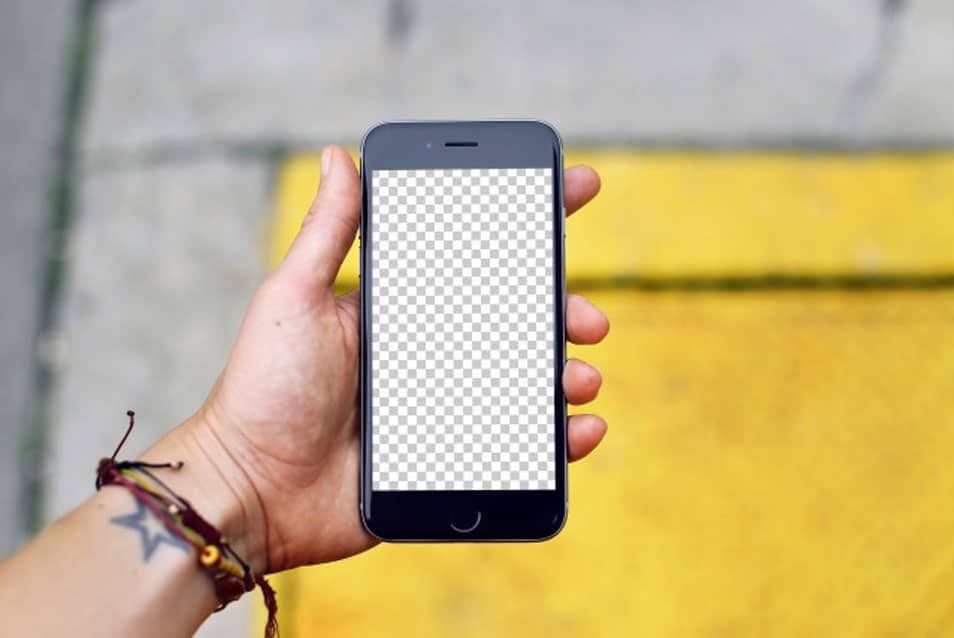 iPhone 7 Mockup on the Street