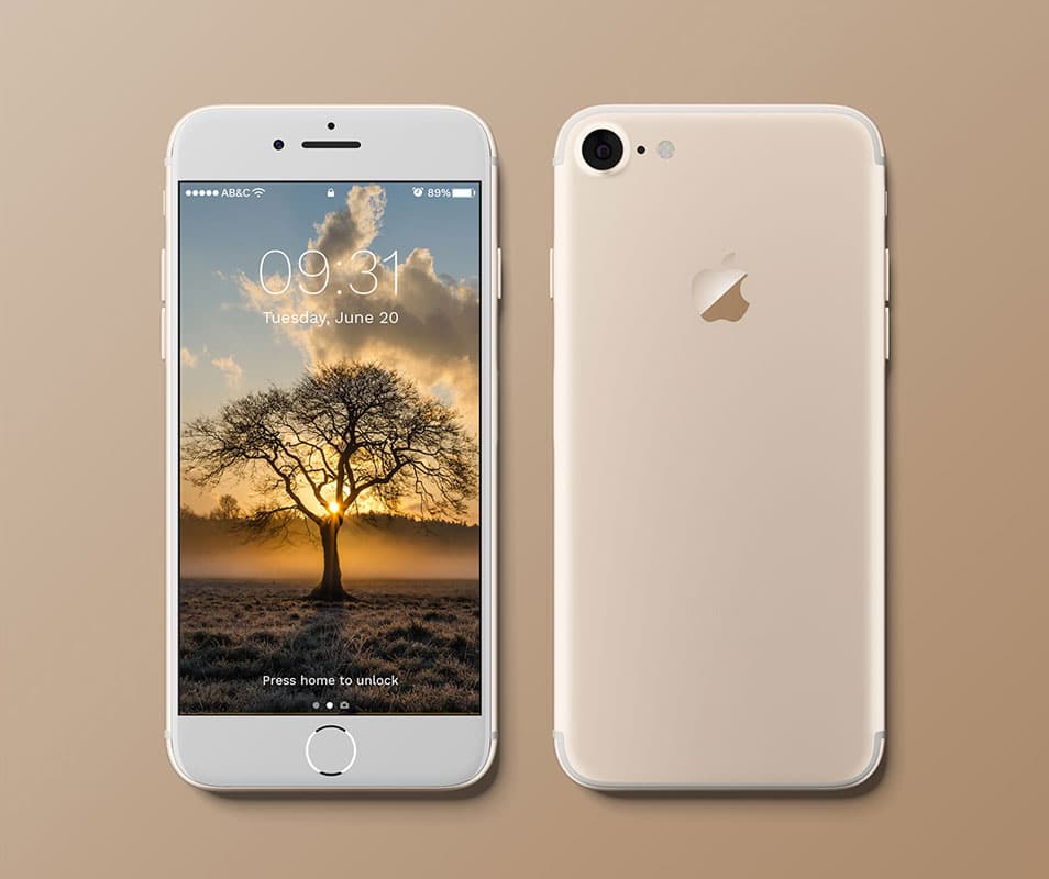 iPhone Free PSD Mockup