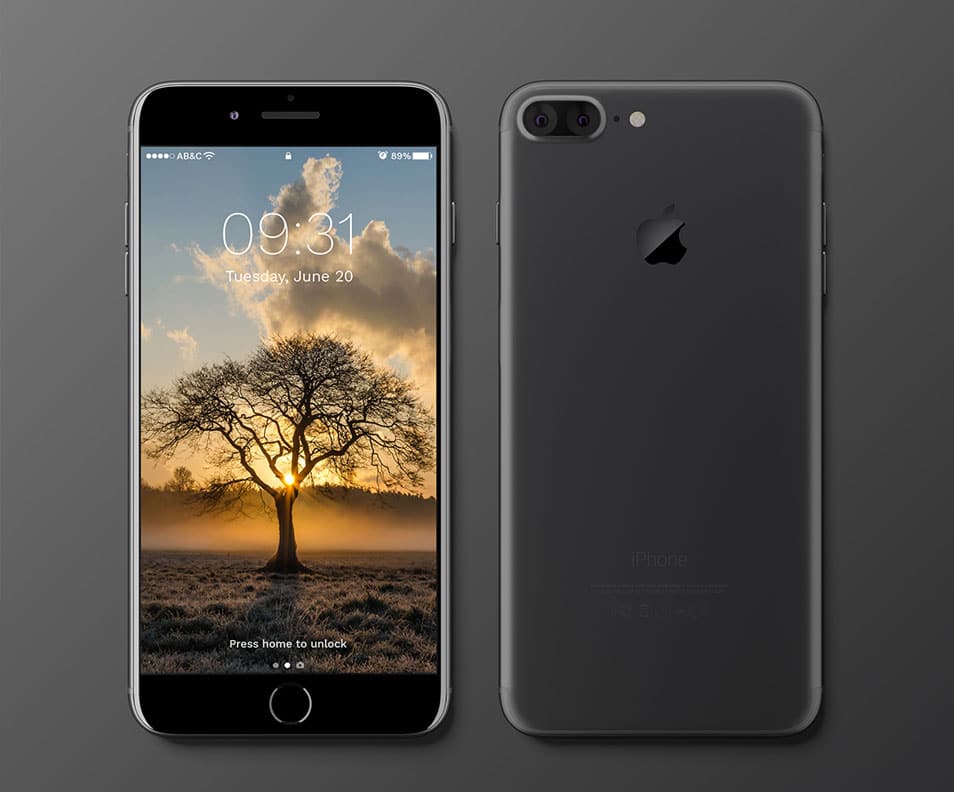 iPhone Plus Free PSD Mockup