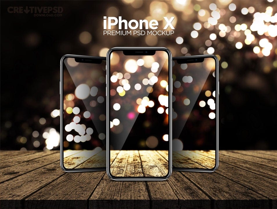 iPhone X Premium PSD Mockup