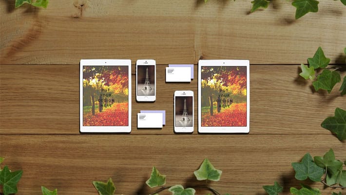 iPhone & iPad Set Mockup