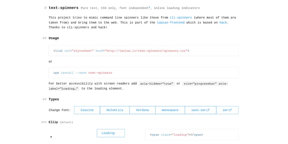 Nice Loading Animation for Websites 140 text spinners
