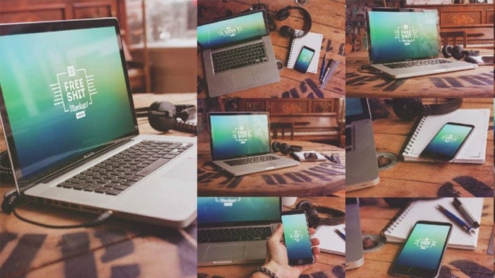 10 Free Hi-Res iPhone & MacBook mockups