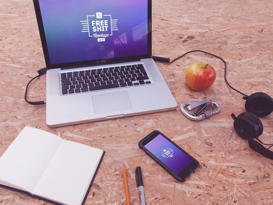 10 Free Hi-Res iPhone & MacBook Mockups