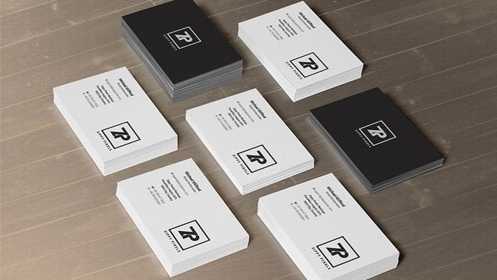 2 Free PSD Business Card Mockups In Stacks