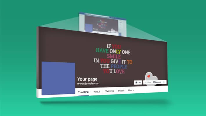 3D Facebook Timeline Cover Mockup
