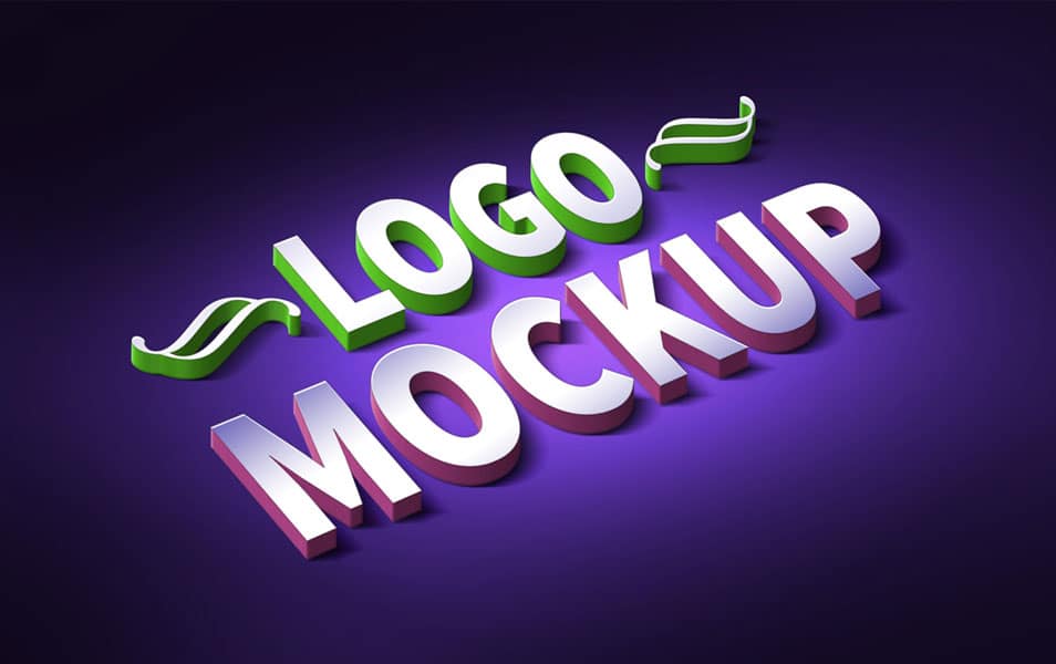3D Logo & Text Effect Mockup