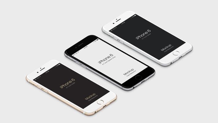 3D View iPhone 6 PSD Vector Mockup