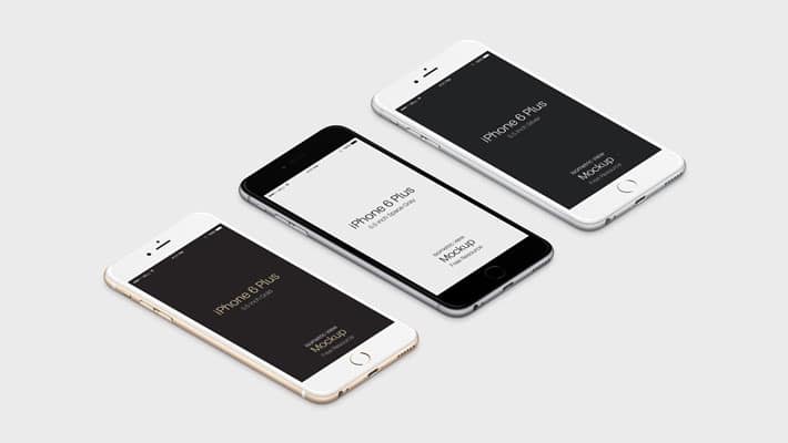 3D iPhone 6 Plus PSD Vector Mockup