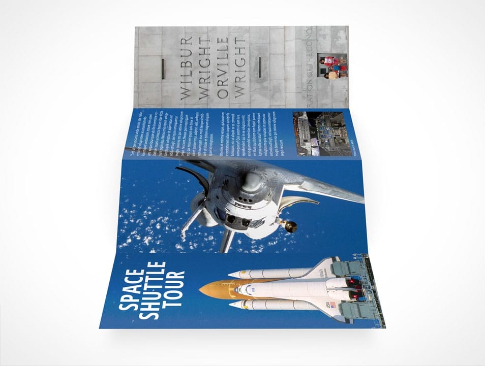 8.5×14 inch 4 Panel Accordion Flyer Mockup