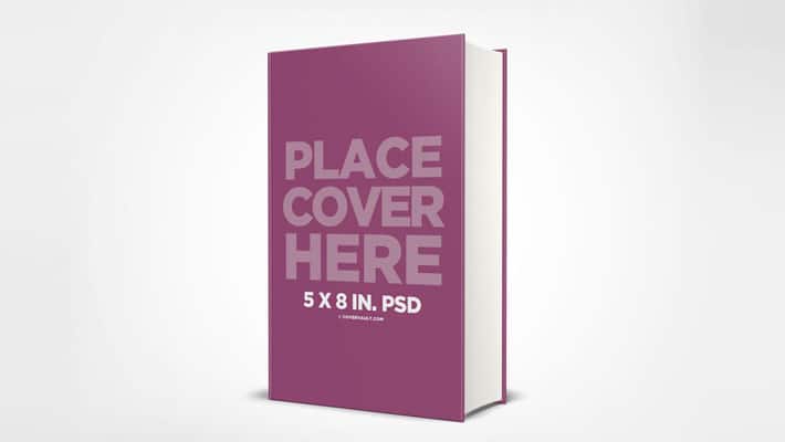 5 x 8 in. Hardcover Book Mockup with Thick Spine