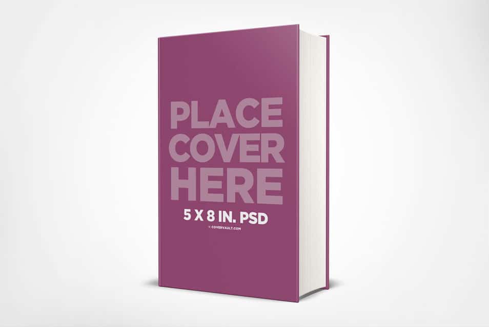 5 x 8 in. Hardcover Book Mockup with Thick Spine