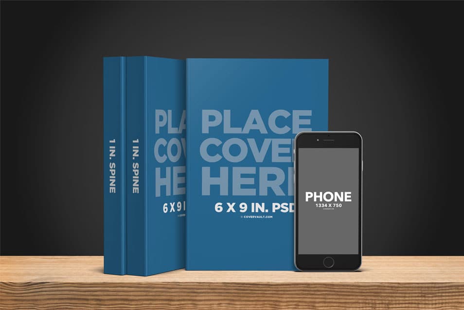 6 x 9 Book Series Mockup with Ereader Template