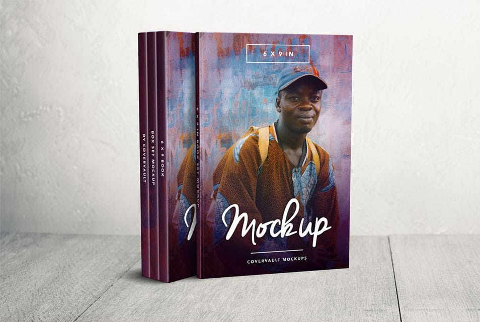 6 x 9 Boxset with Small Spine Mockup