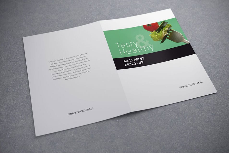 A4 Leaflet Mockup PSD