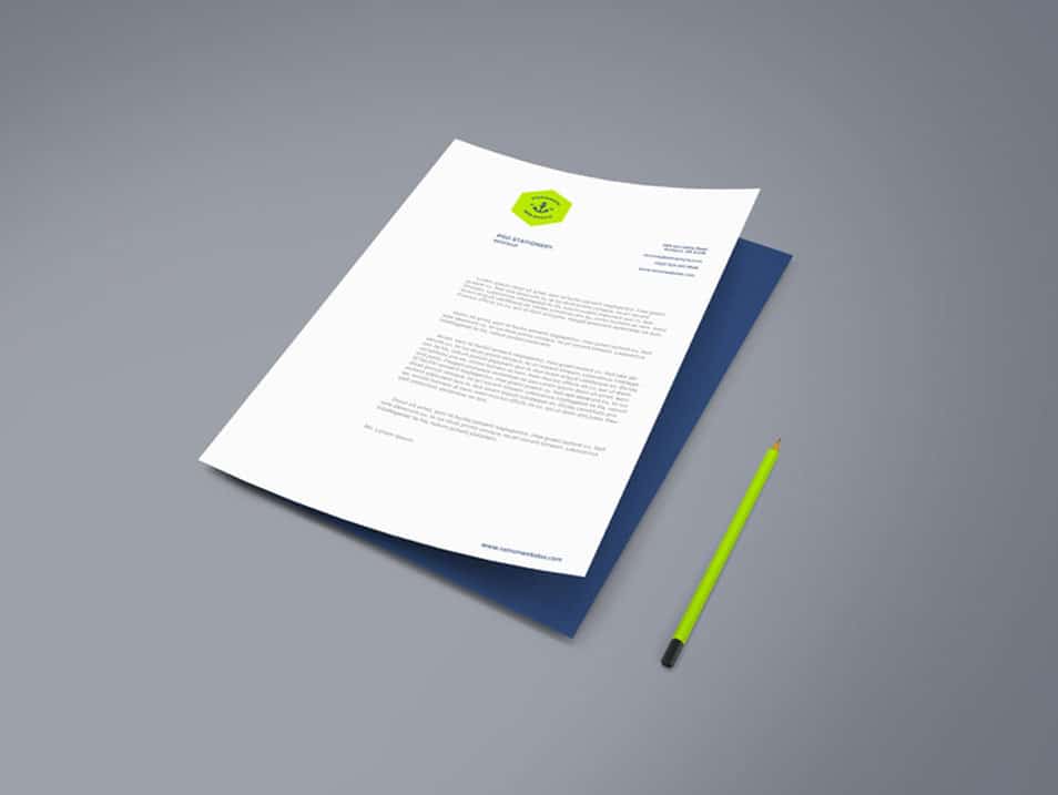 A4 Paper PSD Mockup