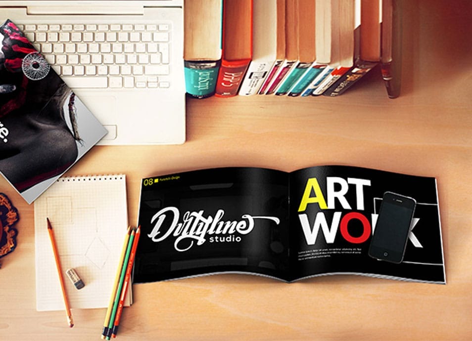 A5 Horizontal Brochure MockUp