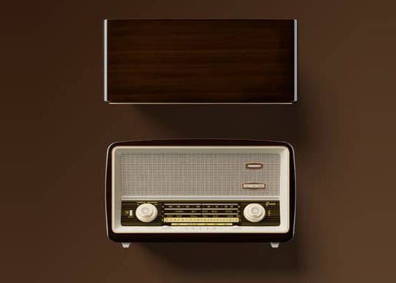 Antique Radio Free PSD Mockup