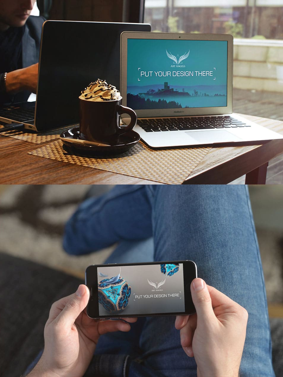 Apple Macbook and iPhone Mockup