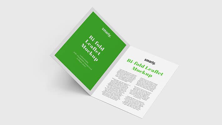 Bi Fold Leaflet Mockup