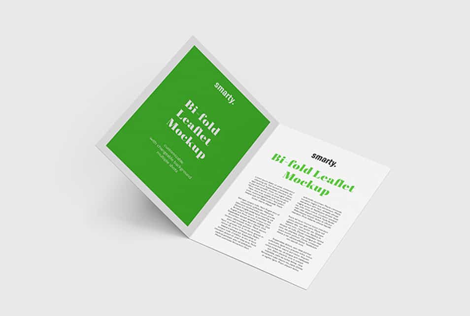 Bi Fold Leaflet Mockup