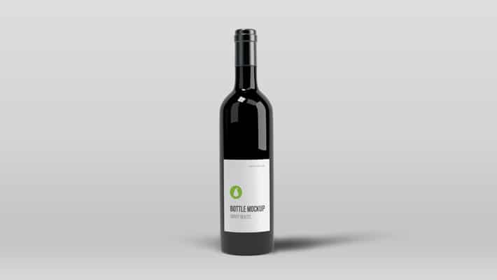 Black Bottle Mockup
