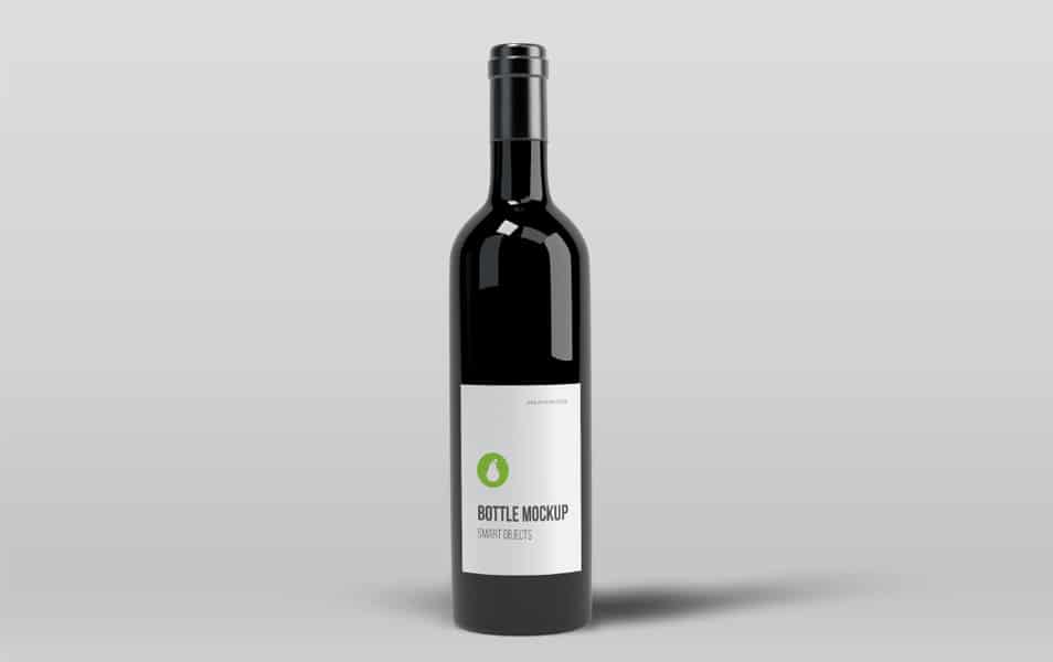Black Bottle Mockup
