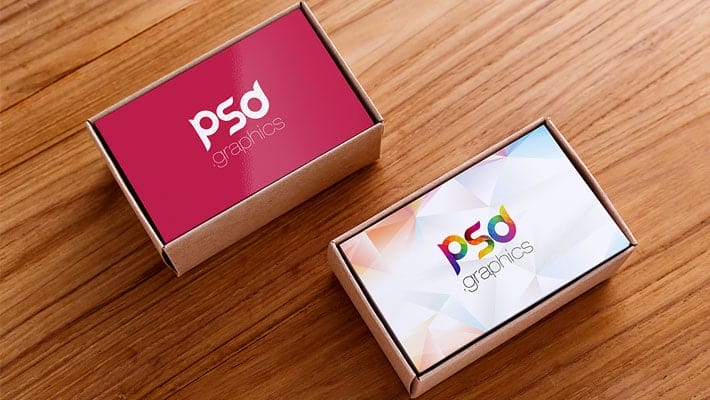 Business Card Box Mockup Free PSD