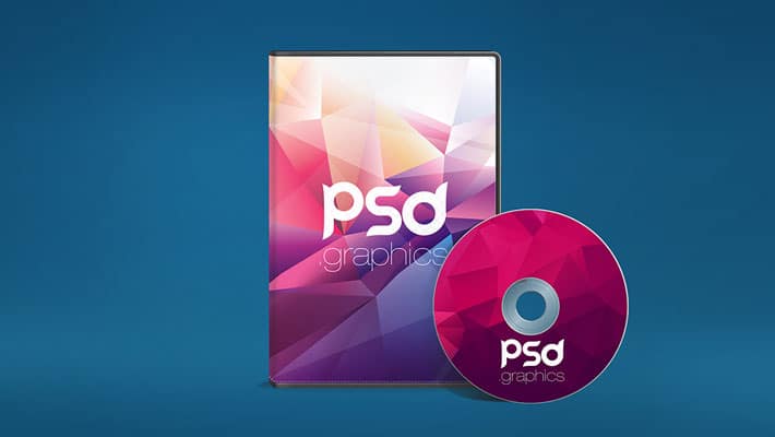 CD DVD Case and Disk Mockup PSD