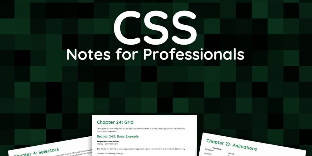 Essential HTML & CSS books (free e- books) 31 CSS Notes for Professionals book