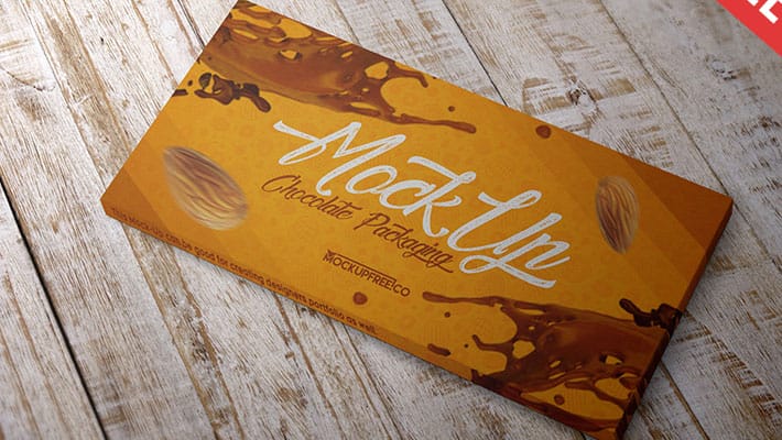 Chocolate Packaging PSD Mockup