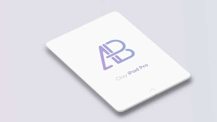 Clay iPad Pro PSD Mockup