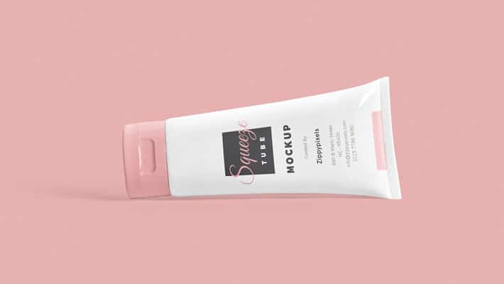 Configurable Free Squeeze Tube Mockup