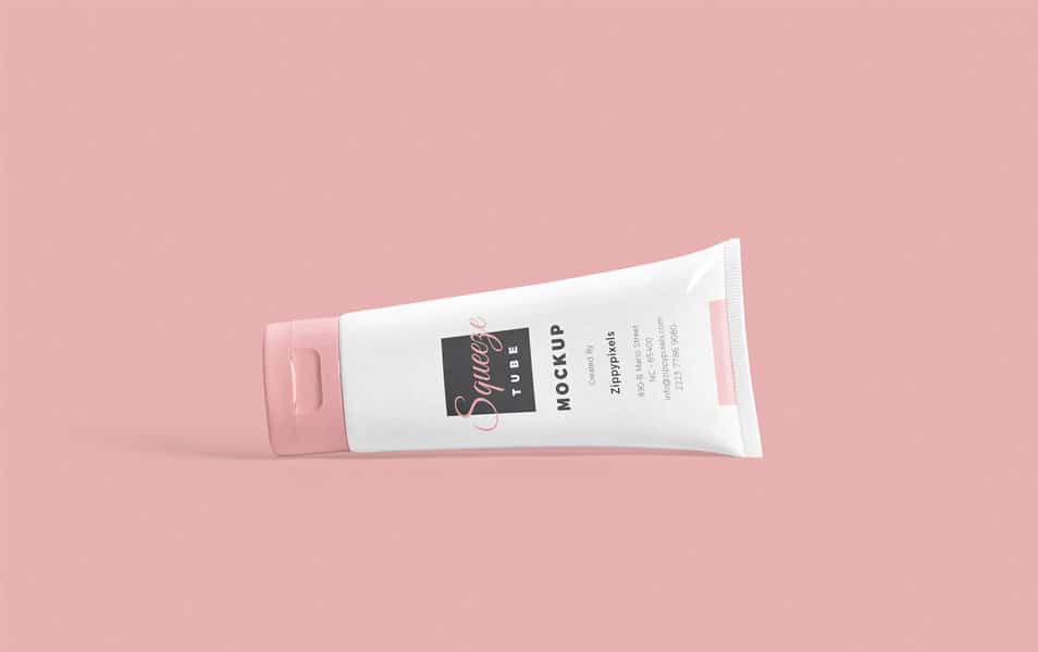 Configurable Free Squeeze Tube Mockup