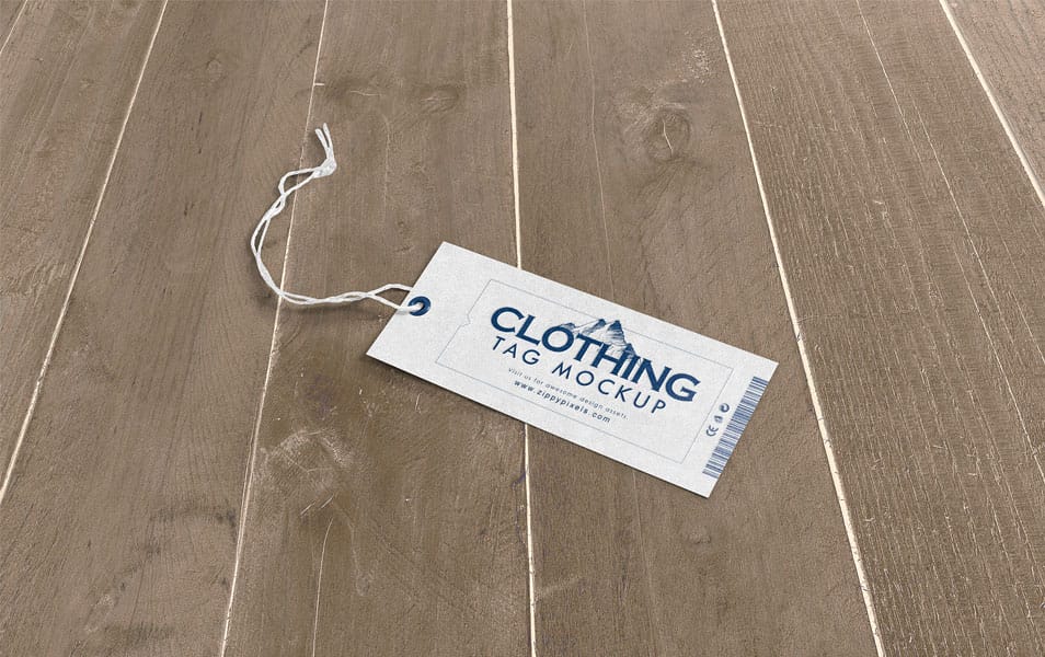 Customizable Free Clothing Tag Mockup PSD