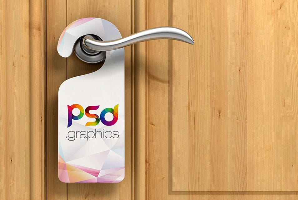 Door Hanger Mockup Free PSD