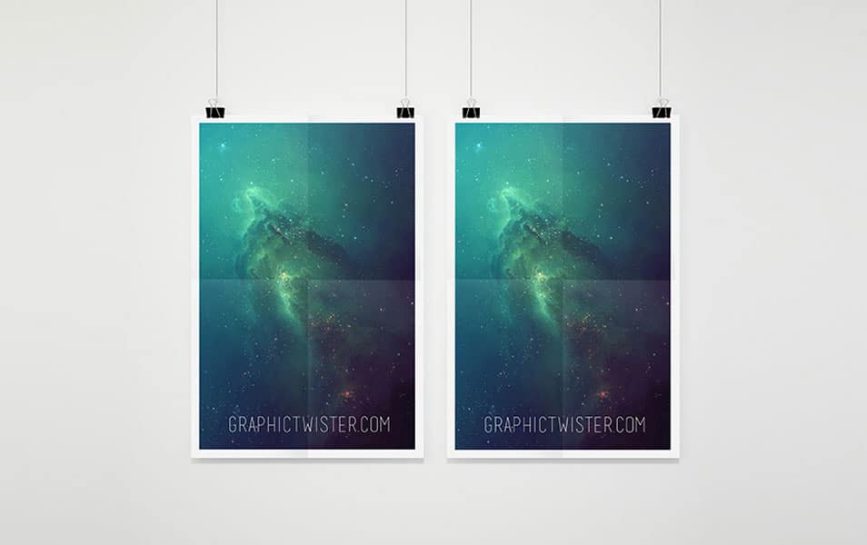 Double PSD Poster Mockup Presentation