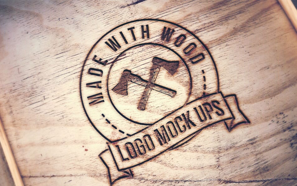 Engraved Wood MockUp