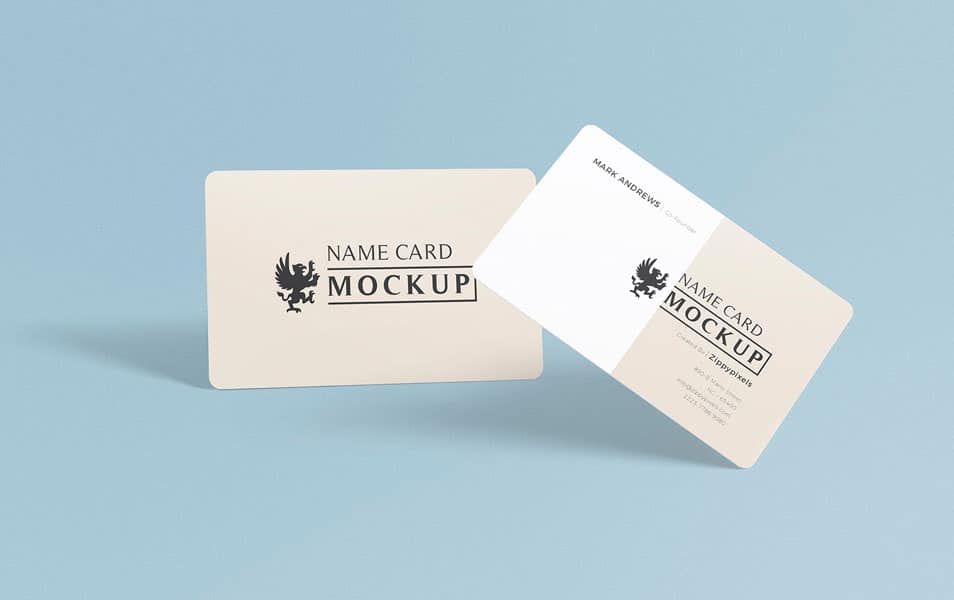 Exquisite Free Name Card Mockup PSD
