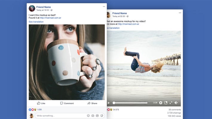 FREE Facebook Post Mockup PSD