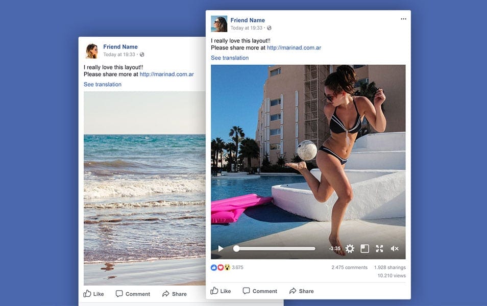 FREE Facebook Post Mockup PSD