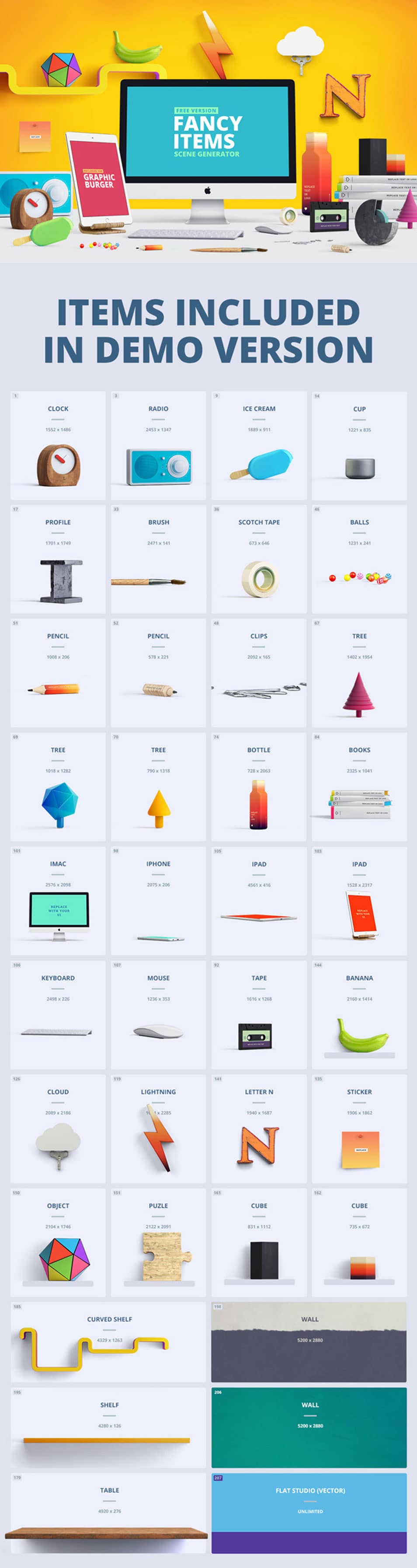 Fancy Items Scene Generator Demo