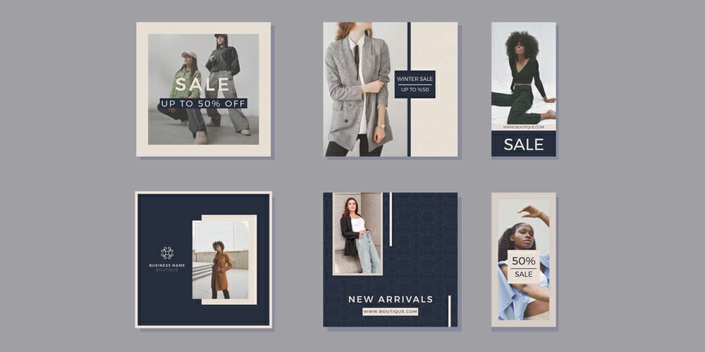 Fashion Boutique Logo And Instagram Templates 